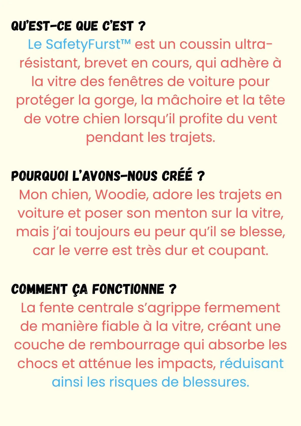SafetyFurst™—  Appui-tête auto Woofy Furst